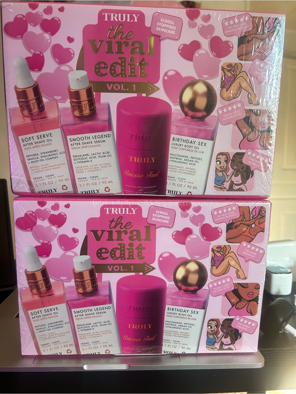 TRULY The Viral Edit Vol. 1 Bath & Body Set - Pink and Gold Accents
